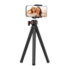 Selfie sticks, Mini trepied NEEWER TP34, Flexibil, Sarcina maxima 2kg, Rotire 360 grade, Inclinare reglabila, Telecomanda Bluetooth, Negru, lerato.ro
