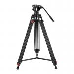Trepied pentru camere foto / video Neewer TP74, Rotire 360 grade, Inclinare reglabila, Inaltime maxima 187cm, Aluminiu, Negru 2 - lerato.ro