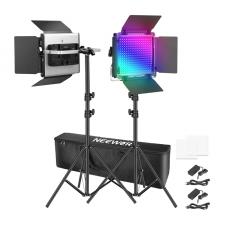 Kit studio Neewer x660 PRO II, 50W, 7000lux, 3200-5600K, 2x lampa lel, 2x trepied, 2x softbox, Negru