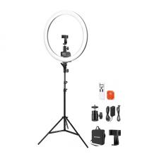 Lampa inelara LED Neewer SRP18-2.4G, Diametru 46cm, 3200-5600K, 2150lux, Lumina reglabila, Alimentare la retea, Negru