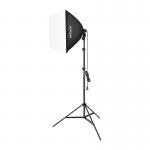 Set 2 lampi LED Neewer NK200, 35W, 3150lm, 5700K, 2x trepied, 2x difuzor, 3 becuri incluse, Negru 3 - lerato.ro