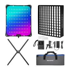 Panou LED Neewer FL100C, 100W, 2500–10000K, Iluminare RGB, Accesorii incluse, Negru