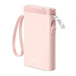 Imprimanta termica portabila Nelko P21, Latime imprimare 15 mm, Bluetooth, USB-C, Roz