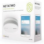 Detector de fum Netatmo Smart Smoke Alarm, 85dB, Alerte mobil, Wi-Fi, Alb