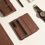 Husa Nillkin Aoge Leather compatibila cu Samsung Galaxy Z Fold 3 5G Brown 11 - lerato.ro
