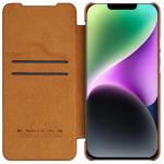 Husa Nillkin Qin Pro Leather compatibila cu iPhone 14 Plus Brown 5 - lerato.ro