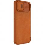 Husa Nillkin Qin Pro Leather compatibila cu iPhone 14 Plus Brown 7 - lerato.ro