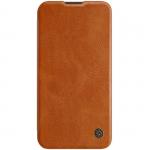 Husa Nillkin Qin Pro Leather compatibila cu iPhone 14 Plus Brown 8 - lerato.ro