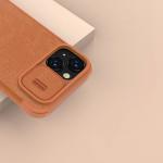 Husa Nillkin Qin Pro Leather compatibila cu iPhone 14 Plus Brown 9 - lerato.ro