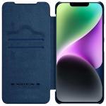 Husa Nillkin Qin Pro Leather compatibila cu iPhone 14 Plus Blue 6 - lerato.ro
