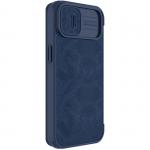 Husa Nillkin Qin Pro Leather compatibila cu iPhone 14 Plus Blue 5 - lerato.ro