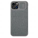 Husa Nillkin Qin Cloth Pro Flip Cover compatibila cu iPhone 14 Plus Gri 2 - lerato.ro