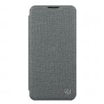 Husa Nillkin Qin Cloth Pro Flip Cover compatibila cu iPhone 14 Plus Gri 3 - lerato.ro
