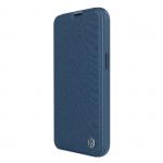 Husa Nillkin Qin Cloth Pro Flip Cover compatibila cu iPhone 14 Plus Albastru 4 - lerato.ro