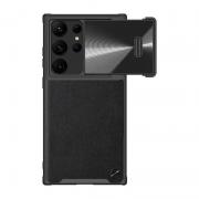 Carcasa Nillkin CamShield Leather compatibila cu Samsung Galaxy S23 Ultra, Negru