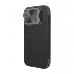 Carcasa piele Nillkin Qin Prop compatibila cu iPhone 16 Pro Max, Negru 4 - lerato.ro