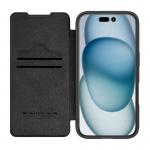 Carcasa piele Nillkin Qin Prop compatibila cu iPhone 16 Pro Max, Negru 5 - lerato.ro