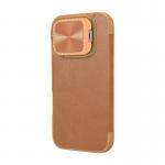 Carcasa piele Nillkin Qin Prop compatibila cu iPhone 16, Maro 4 - lerato.ro