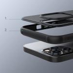 Carcasa Nillkin Frosted Shield compatibila cu iPhone 12/12 Pro Black