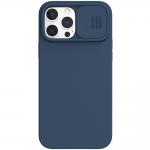 Carcasa Nillkin Cam Shield Silicone compatibila cu iPhone 13 Pro Max Blue 2 - lerato.ro