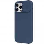 Carcasa Nillkin Cam Shield Silicone compatibila cu iPhone 13 Pro Max Blue 3 - lerato.ro