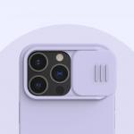 Carcasa Nillkin Cam Shield Silicone compatibila cu iPhone 13 Pro Purple 6 - lerato.ro