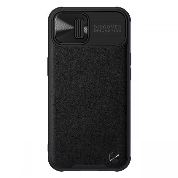 Carcasa Nillkin Cam Shield Leather compatibila cu iPhone 13 Black 1 - lerato.ro