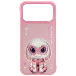 Carcasa Nimmy Cool Cute 2.0 Rabbit compatibila cu iPhone 17 Pro Max, Roz