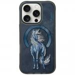 Carcasa Nimmy Magnetic Fantasy Animal, cu MagSafe, compatibila cu iPhone 16 Pro, Albastru 2 - lerato.ro