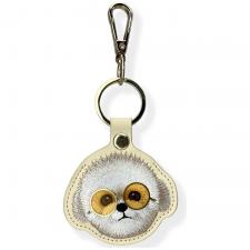 Husa protectie cu breloc Nimmy Glasses Cool Dog pentru Pet Tracker, Verde