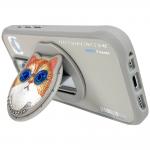 Carcasa Nimmy Glasses Cool Cat, cu MagSafe, compatibila cu iPhone 16 Pro, Gri 6 - lerato.ro