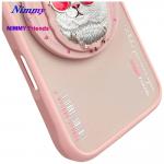 Carcasa Nimmy Glasses Cool Cat, cu MagSafe, compatibila cu iPhone 16, Roz 13 - lerato.ro