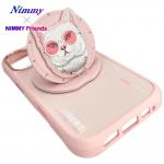 Carcasa Nimmy Glasses Cool Cat, cu MagSafe, compatibila cu iPhone 16, Roz 16 - lerato.ro