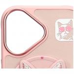 Carcasa Nimmy Glasses Cool Cat, cu MagSafe, compatibila cu iPhone 16, Roz 8 - lerato.ro