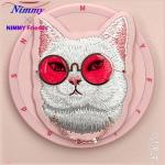 Carcasa Nimmy Glasses Cool Cat, cu MagSafe, compatibila cu iPhone 16, Roz 9 - lerato.ro