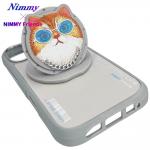 Carcasa Nimmy Glasses Cool Cat, cu MagSafe, compatibila cu iPhone 16, Gri 16 - lerato.ro