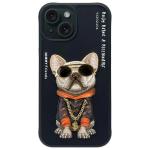 Carcasa Nimmy Glasses Cool Dog compatibila cu iPhone 15, Negru 2 - lerato.ro