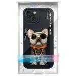 Carcasa Nimmy Glasses Cool Dog compatibila cu iPhone 15, Negru 13 - lerato.ro