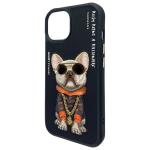 Carcasa Nimmy Glasses Cool Dog compatibila cu iPhone 15, Negru 7 - lerato.ro