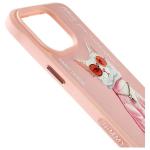 Carcasa Nimmy Glasses Cool Cat compatibila cu iPhone 15 Pro, Roz 5 - lerato.ro