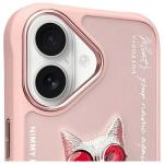 Carcasa Nimmy Glasses Cool Cat compatibila cu iPhone 16, Roz 4 - lerato.ro