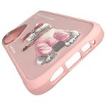 Carcasa Nimmy Glasses Cool Cat compatibila cu iPhone 16, Roz 9 - lerato.ro