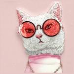 Carcasa Nimmy Glasses Cool Cat compatibila cu iPhone 16, Roz 10 - lerato.ro