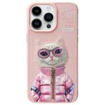 Carcasa Nimmy Cool&Cute 2.0 Cat compatibila cu iPhone 15 Pro, Roz 2 - lerato.ro