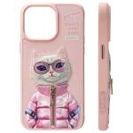 Carcasa Nimmy Cool&Cute 2.0 Cat compatibila cu iPhone 15 Pro, Roz 3 - lerato.ro