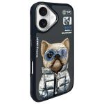 Carcasa Nimmy Cool&Cute 2.0 Dog compatibila cu iPhone 16, Negru 3 - lerato.ro