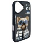 Carcasa Nimmy Cool&Cute 2.0 Dog compatibila cu iPhone 16, Negru 5 - lerato.ro