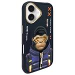 Carcasa Nimmy Cool&Cute 2.0 Monkey compatibila cu iPhone 16, Negru 3 - lerato.ro