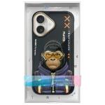 Carcasa Nimmy Cool&Cute 2.0 Monkey compatibila cu iPhone 16, Negru 13 - lerato.ro
