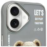 Carcasa Nimmy Cool&Cute 2.0 Bear compatibila cu iPhone 16, Gri 4 - lerato.ro